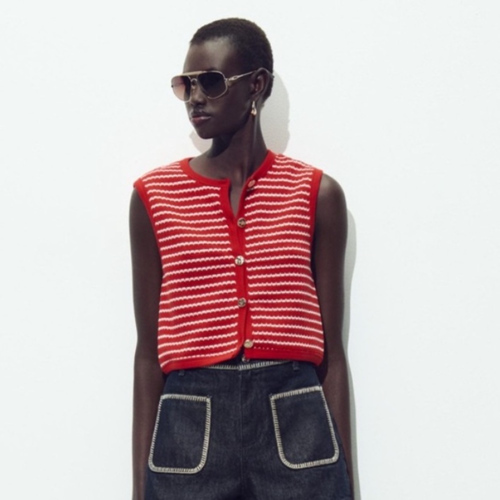 NEW Zara Sleeveless Cardigan